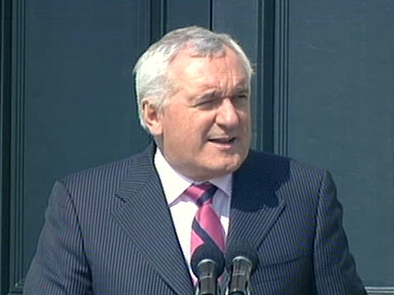 Bertie Ahern - Letter of protest also received from staff