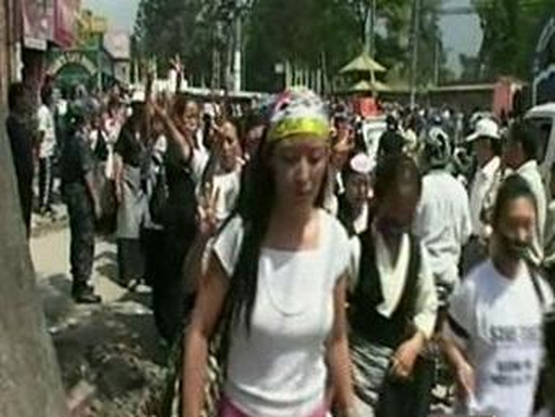 Nepal - Women protest over Tibet