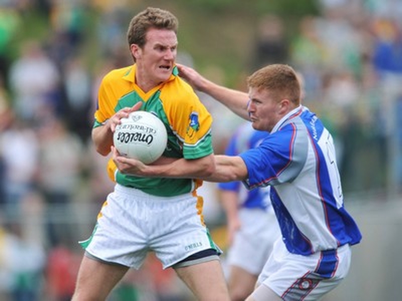 Leitrim's Shane Foley in action against New York's Robert Moran