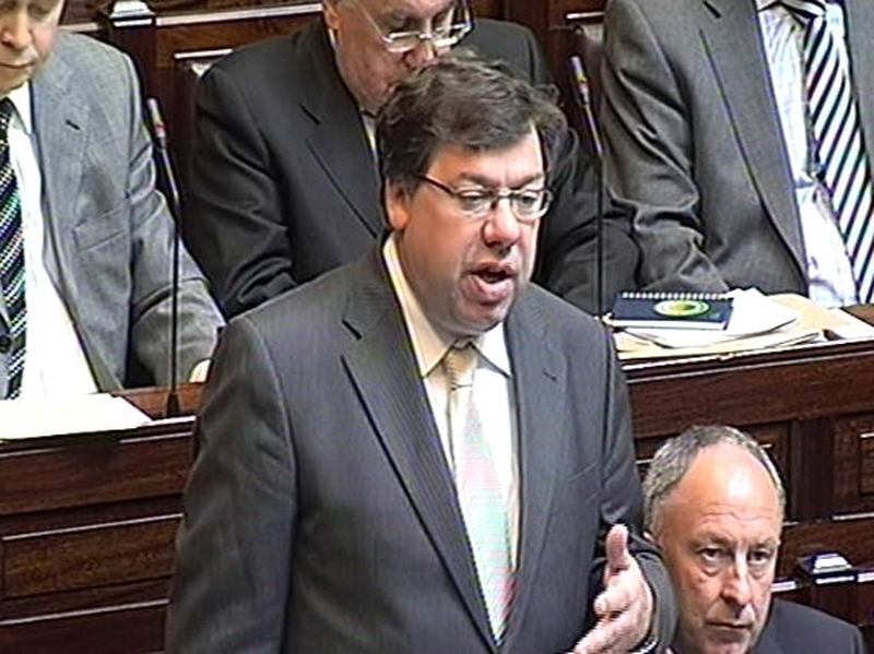 Brian Cowen - Briefs Dáil ahead of EU summit