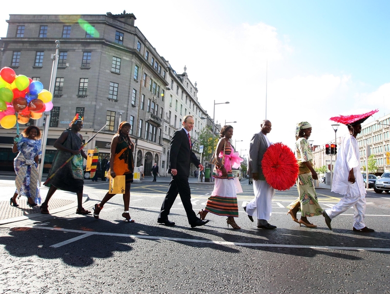 Africa Day - Micheál Martin kicked off the celebrations outside the Irish Aid Volunteer Centre