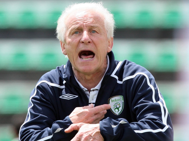 Giovanni Trapattoni was a lively figure on the sidelines as he took charge of Ireland for the first time