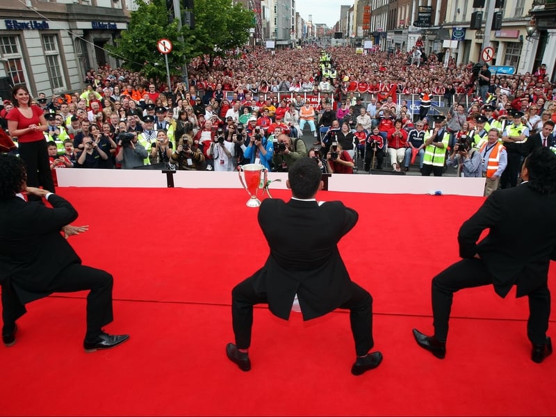 Munster's three All-Black players celebrate in Limerick on Sunday