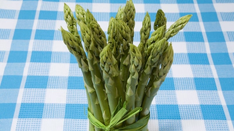 Salad of Asparagus with Deep Fried Duck Egg and Truffle Mayo
