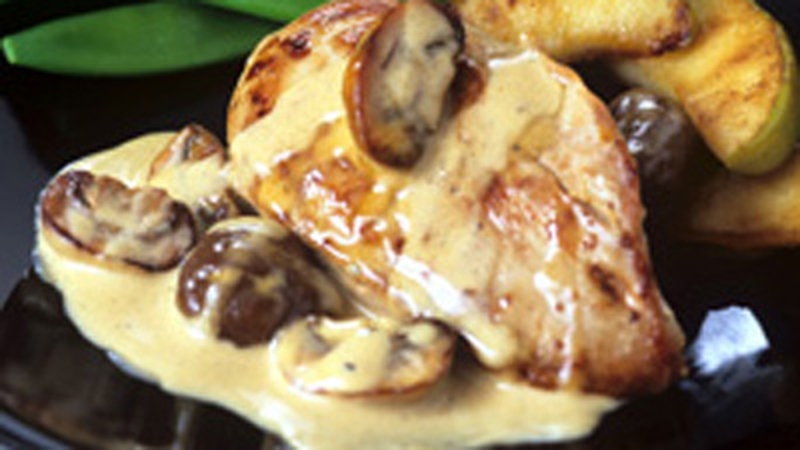 Pheasant with confit potato, sprout puree and white beans