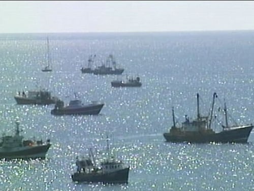 Cork - Fishermen blockaded Cork, Waterford ports