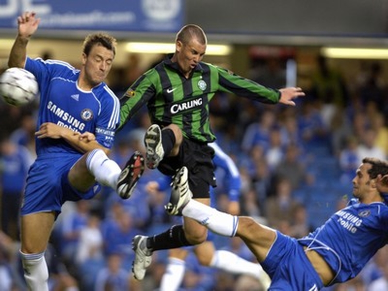 Kenny Miller in his Celtic days, playing against Chelsea