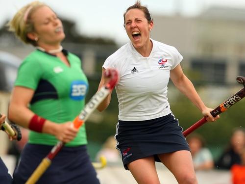 Great Britain's Rachel Walker celebrates her side scoring