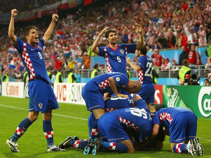 Ivan Klasnic is engulfed by his team-mates after scoring the only goal last night