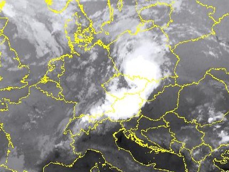 Storm clouds gather over Switzerland and Austria