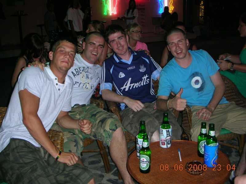 Some Dublin fans soak up the atmosphere in Our Bar in Koh Samui, Thailand