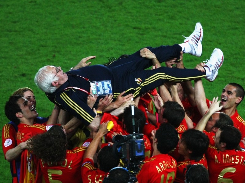 Luis Aragones left the Spain post in style after victory in Euro 2008