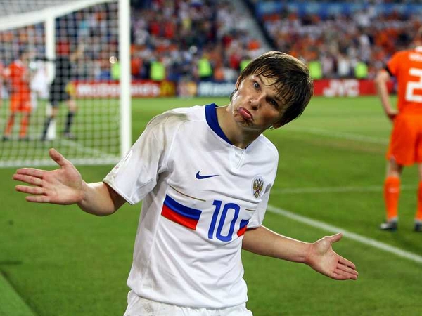 Andrei Arshavin started for Russia tonight