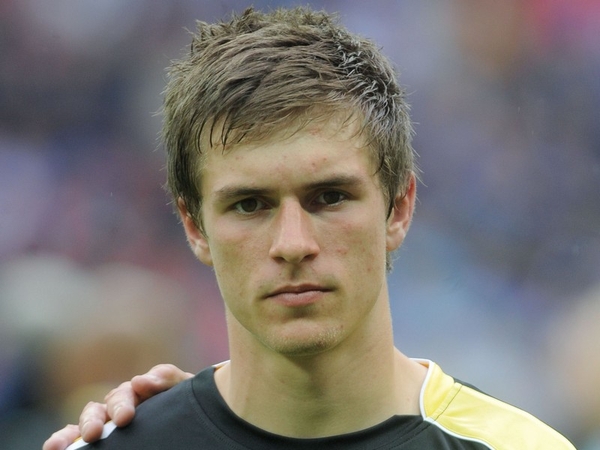 Arsenal younster Aaron Ramsey scored his first goal for Wales