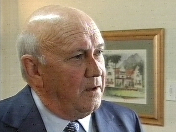 FW de Klerk - 'Point of no return'