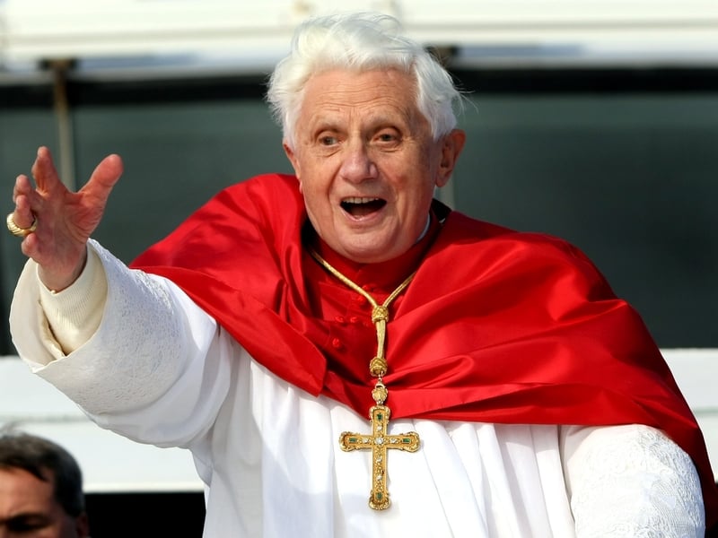 Pope Benedict - Led hundreds of thousands of pilgrims in a giant mass