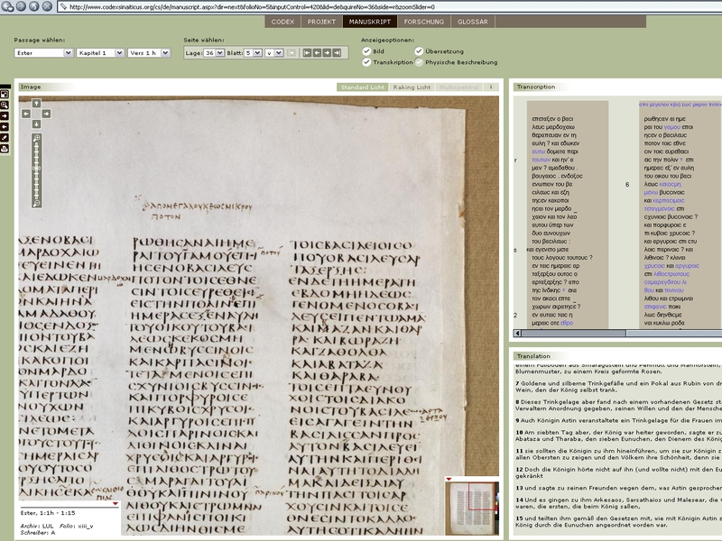 Codexsinaiticus.net - Digitisation of 1,600-year-old Bible