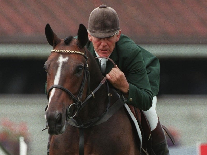 Eddie Macken rode for the Aga Khan squad at last year's Dublin Horse Show