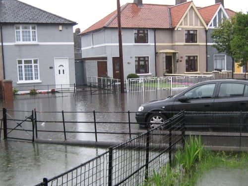 Cabra - Streets badly flooded