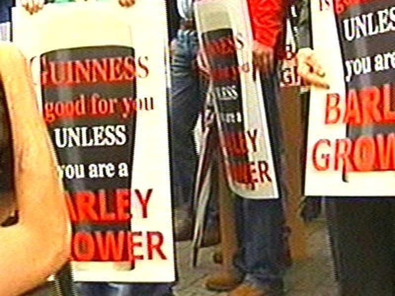 Farmers' protest - Held against Diageo prices