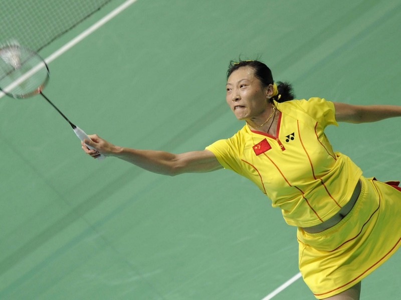 Zhang Ning defeated teammate Xie Xingfang in the women's singles final