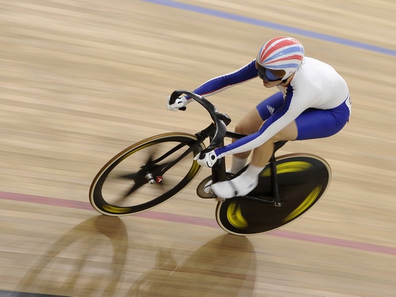 Victoria Pendleton of Britain grabbed her first Olympic gold in the women's sprint