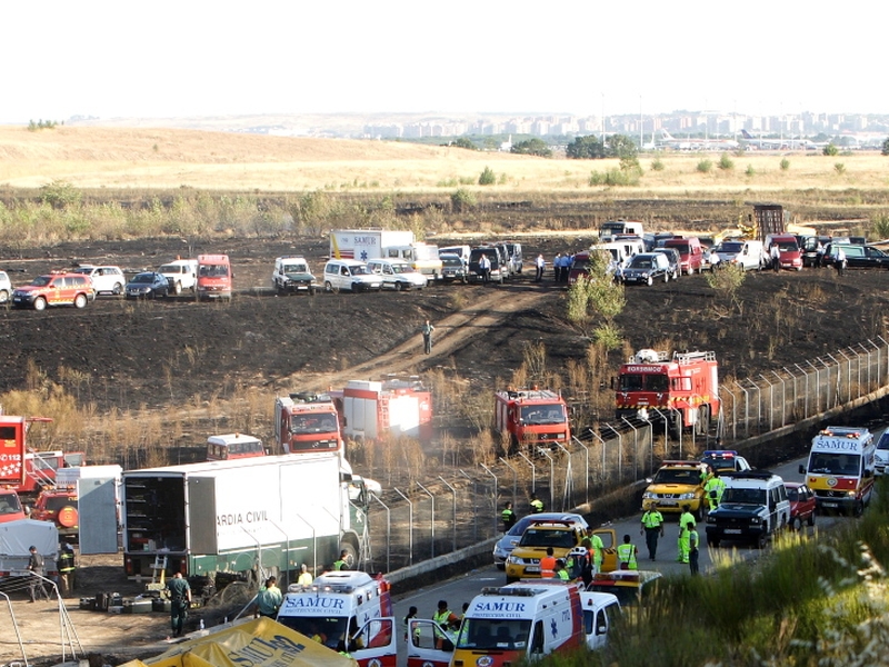 Madrid - Spanair plane crashed on take-off
