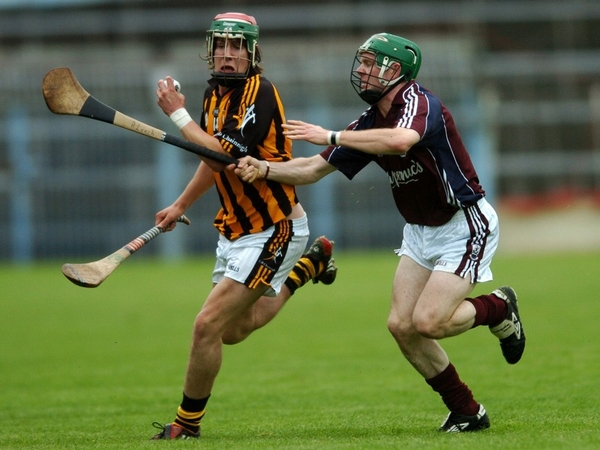 Kilkenny's John Mulhall in action against Alan Leech of Galway