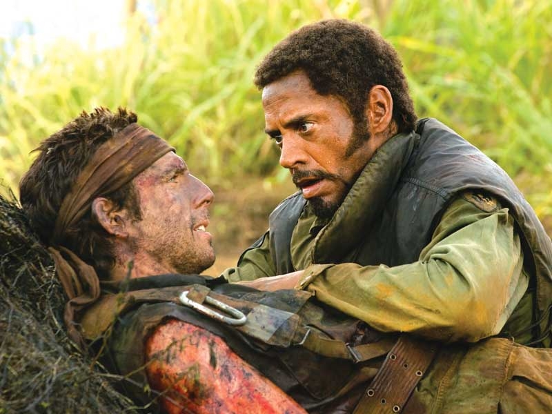 Ben Stiller and Robert Downey Jnr in Tropic Thunder