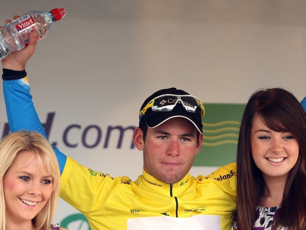 Isle of Man star Mark Cavendish leads the Tour of Ireland for the second day