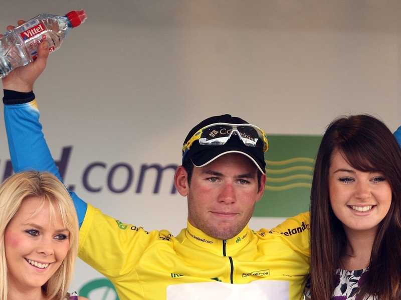 Isle of Man star Mark Cavendish leads the Tour of Ireland for the second day