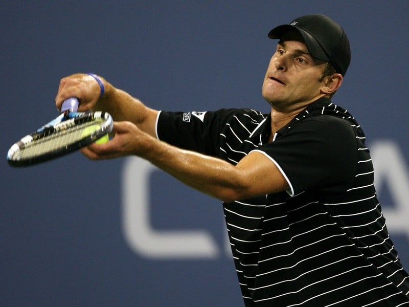 Andy Roddick finished his match late last night