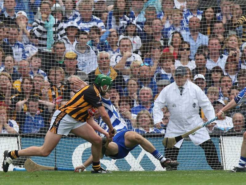 Eddie Brennan scores his first goal of the game in the 20th minute