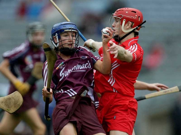 Galway's Niamh Kilkenny in action against Mary O'Connor of Cork