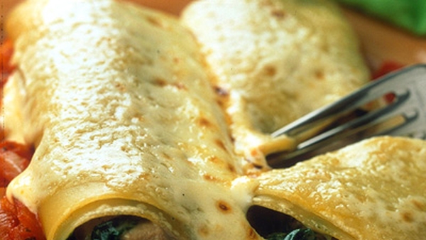 Cannelloni of Wild Mushrooms and Mussels with Leek