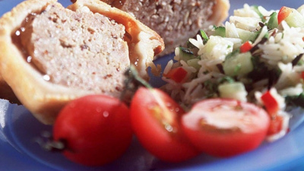 Pork, Caramelised Onion and Spinach Puff