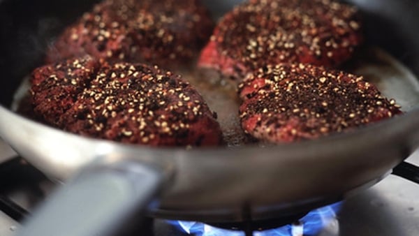T-Bone Steak with Turnip and Mustard Gratin