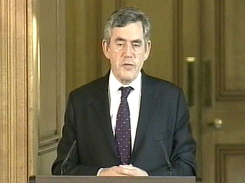 Gordon Brown - Pay freeze for top civil servants