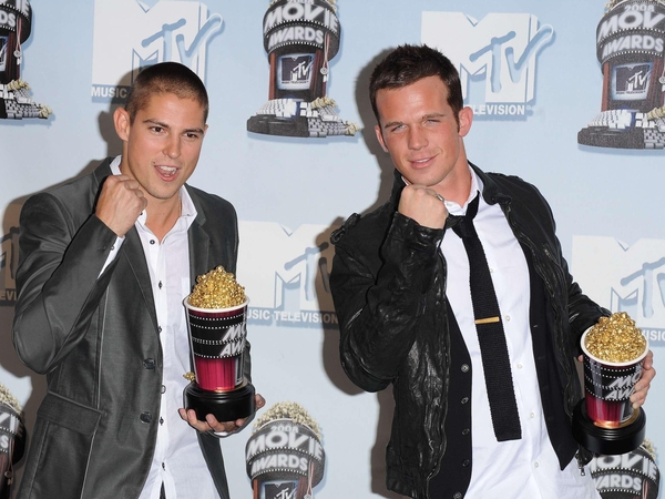 Sean Faris and Cam Gigandet at the MTV Movie Awards 2008