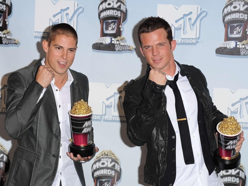 Sean Faris and Cam Gigandet at the MTV Movie Awards 2008