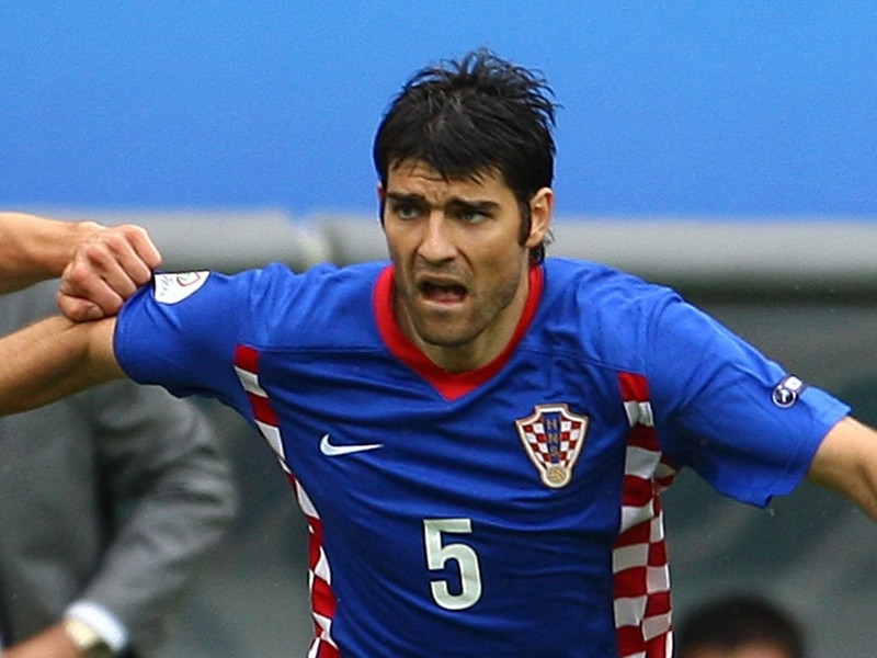 Vedran Corluka was knocked unconscious after he took a heavy blow to the head