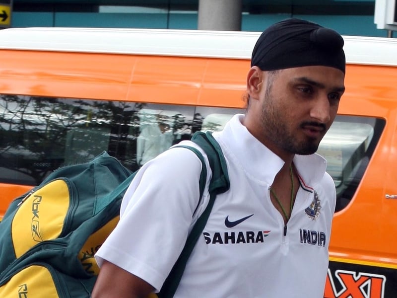 Three wickets in four balls by Harbhajan Singh contributed to India's success