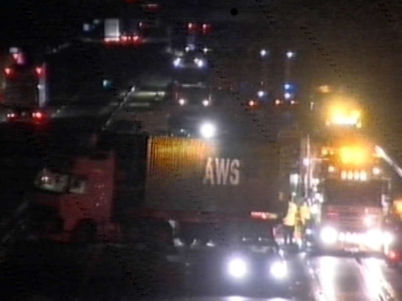 M6 - UK motorway closed overnight