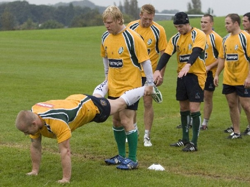 The Ireland team in training