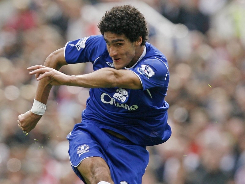 Marouane Fellaini's header earned Everton a welcome point against the European champions
