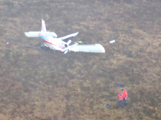 Wicklow - Missing plane found crashed - (pic: Coastguard)