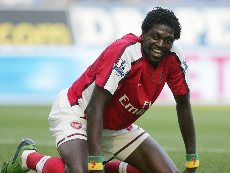 Emmanuel Adebayor secured the points for Arsenal