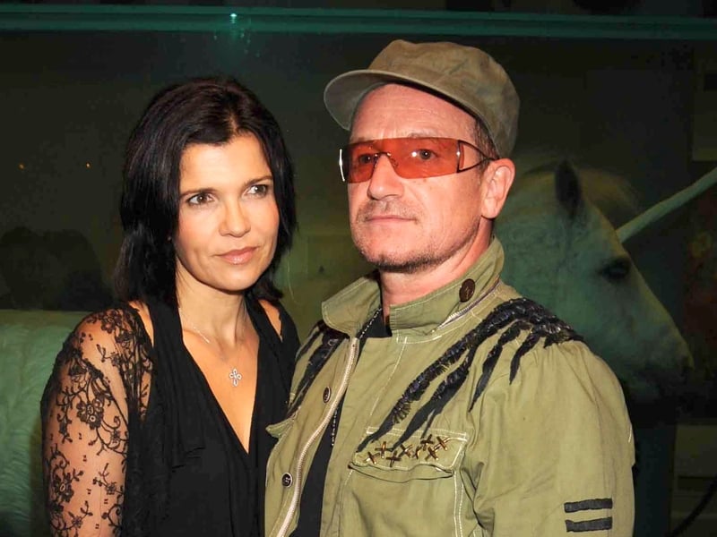 Alison Hewson pictured with husband, Bono
