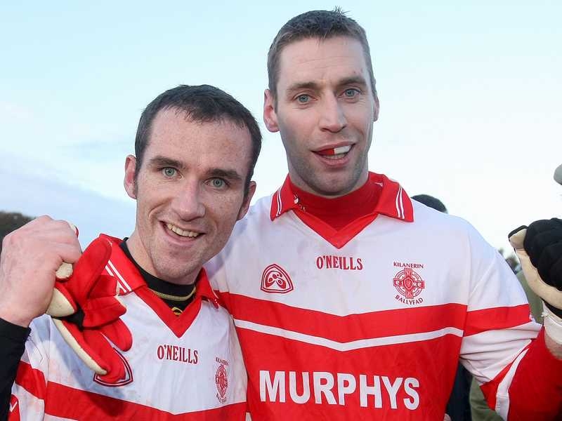 Mattie Forde &amp; Brian Duignam celebrate Kilanerin's victory
