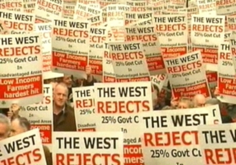 Leitrim - Farmers protest over cuts